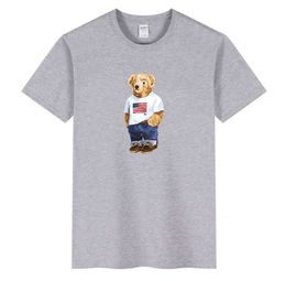 2023 Brand bear polo shirts Men's T-Shirts designer shirt Sports Summer cotton fashion mens women Tees Black luxury clothes dunks 882