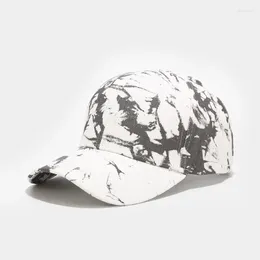 Ball Caps 2024 Four Seasons Cotton Graffiti Printed Baseball Cap Adjustable Snapback Hats For Men And Women 167