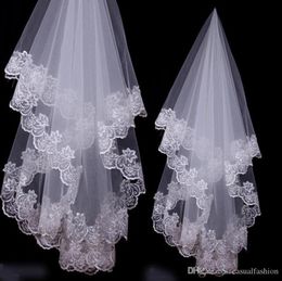 Bridal Veils Charming Cheap Girls Wedding Bridal Accessories Veil For Wedding Lace White Ivory Color Charming9220044