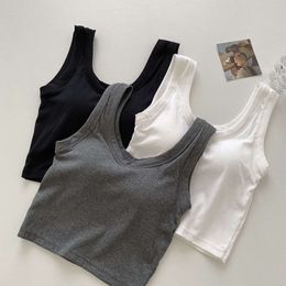 2022 New Unibody Cup Cushion Without Steel Ring, Wide Shoulder Tank Top, Bottom, Sports Bra, Women's Tank Top, and Bra