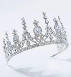 2019 Bling Cheap Tiaras Crowns Wedding Hair Jewelry Crystal Whole Fashion Girls Evening Prom Party Dresses Accessories Headpie5878237