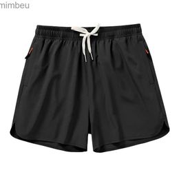 Men's Shorts For 2023 Summer New Mens Casual Bermuda Trouers Beach Black White Solid Shorts Sport Running Man Pants OverSize 5XL 6XLL240111