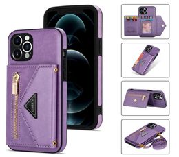 PU Leather Phone Cases for Iphone 11 12 13 Mini Pro Xs Max XR 8 7plus Card Slot Flap Wallet Case with Chain Long Crossbody Bag8150799