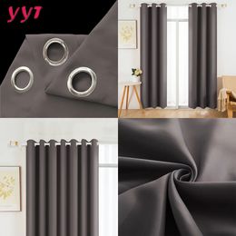 YanYangTian Blackout Curtain Home Decor Window Livingroom Shading Curtains for bedroom Simple Solid Thicker Floor Curtains 240111