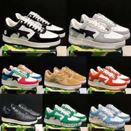 2024 New sta sk8 shoes STA LOW bapestases Designer for mens womes sta Low platform Black Camo bule Grey Black Beige sports sneakers trainers