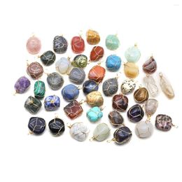 Pendant Necklaces Natural Stone Geometry Shape Gemstone Exquisite Charms For Jewelry Making Diy Necklace Bracelet Earring Accessories Gift