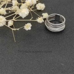 Cable 925 Designer Luxury Collectibles Stack Wedding Sterling Silver Ring Rings Rings