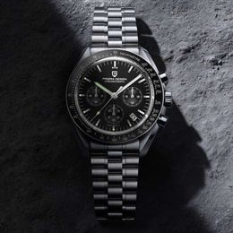 moon Landing Men s Multi Functional Time Code Made of Precision Steel Fashionable Night Light Waterproof Movement Quartz Watch
