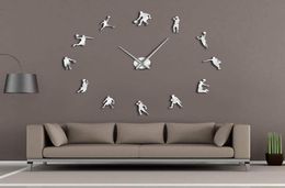 EVA Watch Basketball Players DIY Large Wall Clock Basketball Slam Dunk Kid Room Wall Decor Giant Basketball Wall Watch Gifts 210308269633