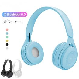 Headphone/Headset Bluetooth 5.0 Wireless Wired Dual Mode Headphone HIFI Stereo Bass Earphone HeadMounted Gift With Mic Headset Sport Multi Colours