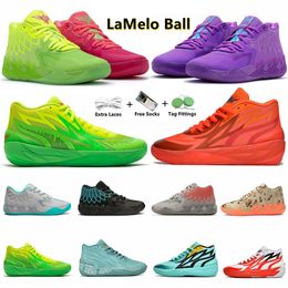 Lamelo Ball 1 MB.01 Erkekler Basketbol Ayakkabı Sneaker Black Blast Buzz City Lo Ufo Buradan Değil Kraliçe Şehir Rick ve Morty Rock Ridge Kırmızı Erkek Eğitmenler Spor Spor ayakkabıları 7-12