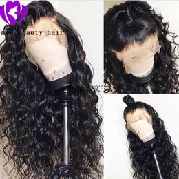 New water wave brazilian full Lace Front Wigs For black Women Blackbrown Colour 360 lacefrontal synthetic wig heat resistant with 7527658