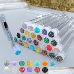 Makeup Tools 50Pcs Reusable Eyelash Tube Eye Lash Eyebrow Resin Drill Replaceable Mascara Wand Brushes Dustproof 220613 Drop Delivery Dh6Wh