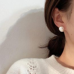 Stud Earrings Exquisite Geometric Open Half Imitation Pearl Earring For Women Jewellery Accessories Simple Fake