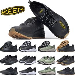 wholesale running shoes Keen ZIONIC WP For Men Triple Black White Gold Green Women Outdoor Sports Trainers size 36-45