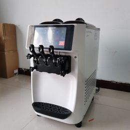 Commercial 7-day no cleaning Cold system Desktop Soft Three Flavours Ice Cream Machine Vending Is Cold Fast And Power Saving Sweet Cone Makers