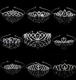 Beautiful Shiny Crystal Bridal Tiara Party Pageant Silver Plated Crown Hairband Cheap Wedding Accessories 20191301530