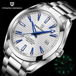 simple Men s High End Fully Automatic Mechanical Fashionable Waterproof Swimming Glow Fine Steel Hollow Watch