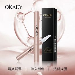 Okady Honey Kiss Colour Fixing Lipstick Raincoat Gel Waterproof Non Stick Cup Natural Cosmetics 240111