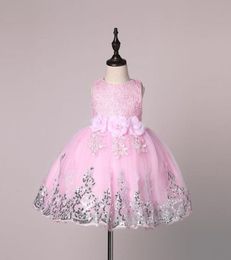 Flower Baby Girl Dress wedding for kids 1 year Birthday dresses Baptism newborn Girls clothing infant tutu dress girl Clohtes9056275