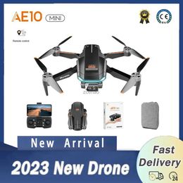 Drones LEETA Drones 2023 AE10 Mini 8K HD Dual Lens With Optical Flow Obstacle Avoidance Photography Professional Helicopter RC Plane