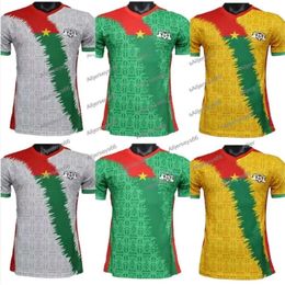 2024 2025 Burkina Faso Soccer Jerseys National Team Fans Version TRAORE AZIZ KI Maillots De Foot TAPSOBA Home White Yellow Green Football Shirt African Cup Top _Jersey