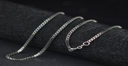 S925 Sterling Silver Jewellery Thai Silver Handmade Ladies 20mm Carve Double Box Chain Necklace9325599