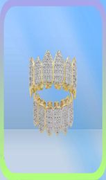 Men039s Women Fashion Teeth Grillz 18K Gold Plated Macro Pave CZ Icedout Grillz Sets Top and Bottom Hiphop Grillzs Bling Blin3846529