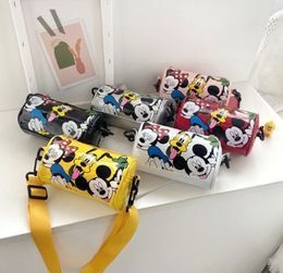 Cute children print handbag mini baby pu leather shoulder bags girls crossbody bag small kids purse