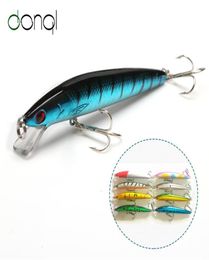 DONQL Minnow Hard Bait Fishing Lure 10cm 75g With Treble Hooks 3D Eyes Fishing Wobbler Crankbait Accessory Tackle Baits T1910163755307