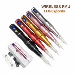 Wireless Electric Eyebrow Pen Permanent Makeup Line Lips Tattoo Beauty Machine Supply 240112