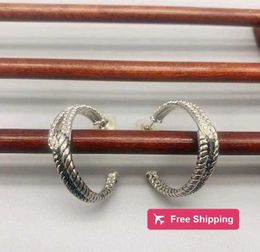 Hoop & Huggie Hoop Earrings Le Han Jewellery Cable Crossover With Clear Cubic Zirconia 35mm 0Y08