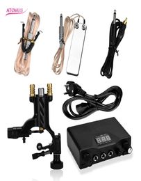 Professional Tattoo Rotary Machine Set Complete Tatoo Machine Gun Power Supply Set Beginner Tattoo Kits Permanent Makeup Body Art8803683