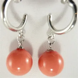 Dangle Earrings Wholesale 6 Choices Charming 12mm Orange/green/silver/red/yellow/white Shell Pearl Silver Plated