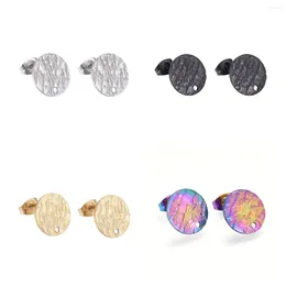 Stud Earrings Kissitty 4 Colours Stainless Steel Earring Findings With Ear Nut Backs DIY Accessories Jewellery Finding