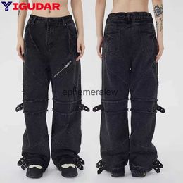 Men's Jeans Men's Y2K Clothes Jeans men Clothing Cargo Pant Wide Leg Denim Pants Streetwear Baggy Jeans Straight Trousers men pantalon hommeephemeralew