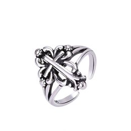Designer CH Cross Chromes Brand Ring for Women Unisex Rock Flower Personality Trend Women's Jewellery Heart Fashion Classic Rings Lover Gifts New 2024 FUFU
