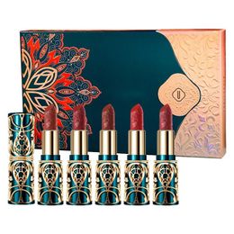 Sets Makeup Lipstick Set Carved Nude Li Pstick Matte Veet Long Lasting Easy to Colour Nonstick Cup Lip Glaze