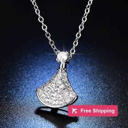 Pendant Necklaces Designer Small Skirt Pendant Necklace Mosang Diamond Necklace Women's Luxury Jewelry Necklace Holiday Christmas Gift PQOI