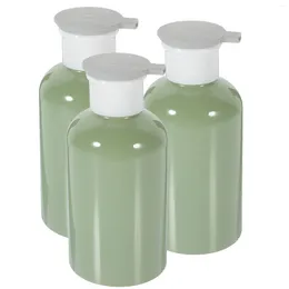 Storage Bottles 3 Pcs Shampoo Set Plastic Bottle Pump Empty Lotion Reusable Dispenser Travel Kitchen Container