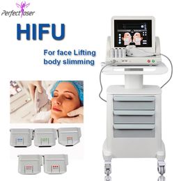 5 Handles Multifunctional Face Lifting HIFU Machine Anti Ageing Device Skin Rejuvenation Equipment 50000 Shots Salon Use