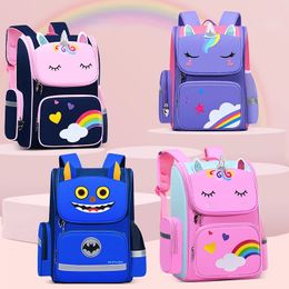 Large Schoolbag Cute Student School Backpack Cartoon Unicorn Bagpack Primary School Book Bags for Teenage Girls Kids 240111