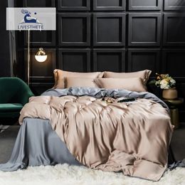 LivEsthete Gorgeous 100% Silk Bedding Set Mulberry Beauty Quilt Cover Bed Sheet Pillowcase Queen King Linen 240112