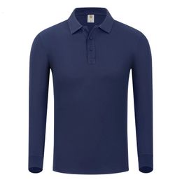 Pullover Shirt Men Golf Polo Wear Autumn Winter Long Sleeve Lapel Shirts Solid Color Button Polos for Women Customizable 240111
