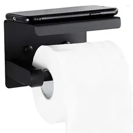 Bath Accessory Set Toilet Paper Holder Modern Durable Space-saving Multi-functional Stylish Dual Purpose Dispenser Wall-mounted Tissue
