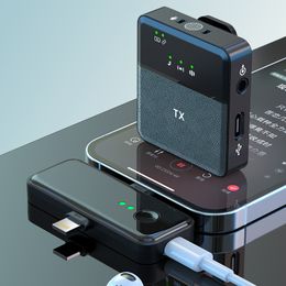 Microfono Lavalier wireless Registrazione audio video portatile Mini microfono SX31 per iPhone Android Trasmissione in diretta Telefono da gioco Microfonoe