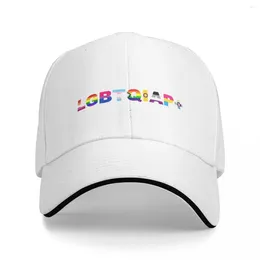Berets LGBTQIAP Word Art Design Baseball Cap Snapback Fashion Hat Breathable Casual Outdoor Unisex Polychromatic Customizable