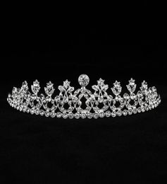 2021 Cheap Girls Tiaras Crowns Headband Hair Clips Rhinestone Jewellery Bridal Hair Wedding Crown Tiaras Crystals Fascinators Headba5757919