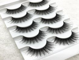 5 pairsbox Sexy 100 Handmade 3D hair Beauty Thick Long False Mink Eyelashes Fake Eye Lashes Eyelash High Quality M7524552