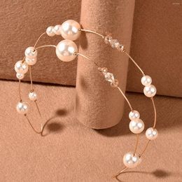 Hair Clips Vintage Bride Wedding Hairbands Freshwater Pearls Vine Two-layer Design Exquisite Crystal Intersperse Women Jewellery